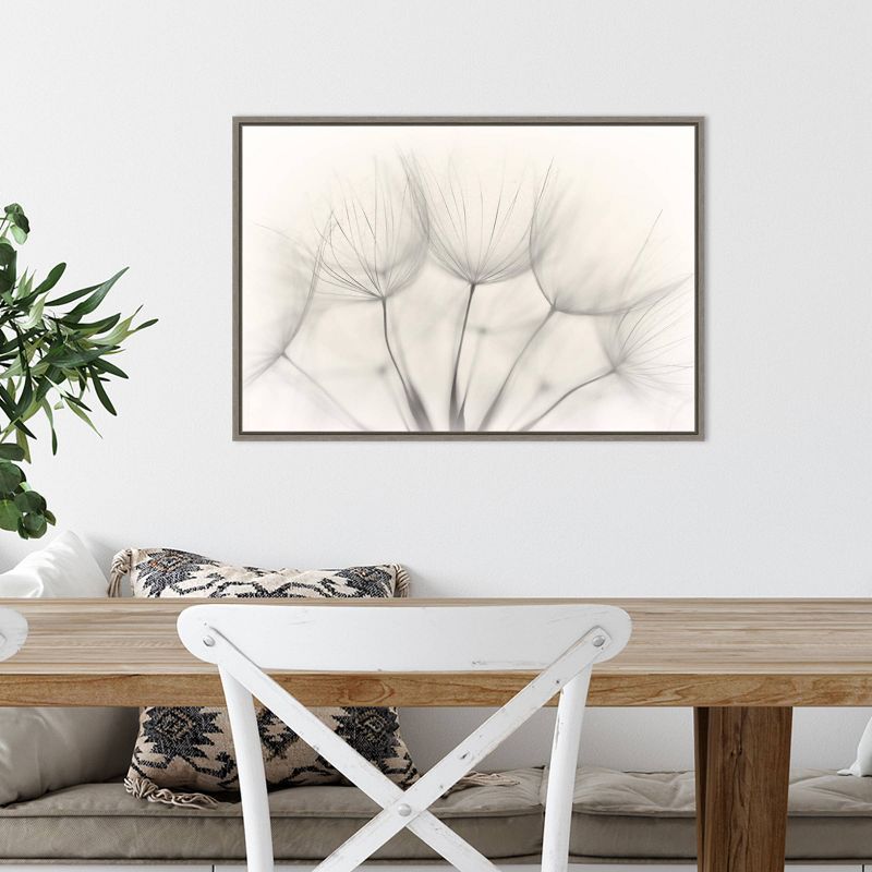 23" x 16" Floral Wisps by Jakob Arnholtz Framed Wall Canvas - Amanti Art