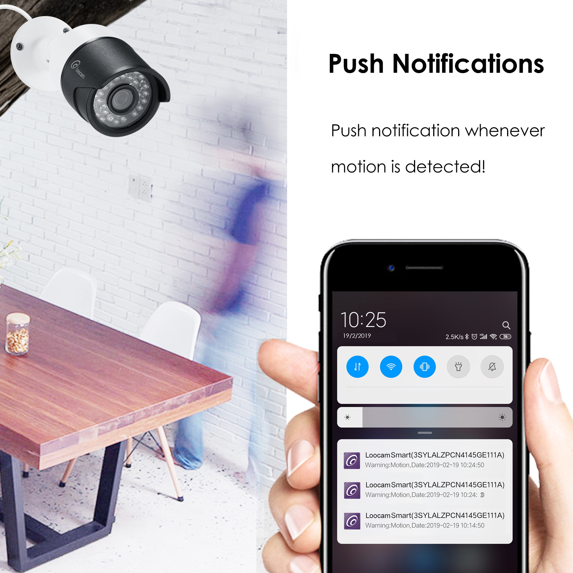 Loocam 8CH 1080P HD-TVI Video DVR Security Camera System, 4X 2.0 MP(1920x1080P) Surveillance Camera Kit, Motion Detection and Email Alert, Intuitive Android and iOS APP(2TB Hard Drive Included)