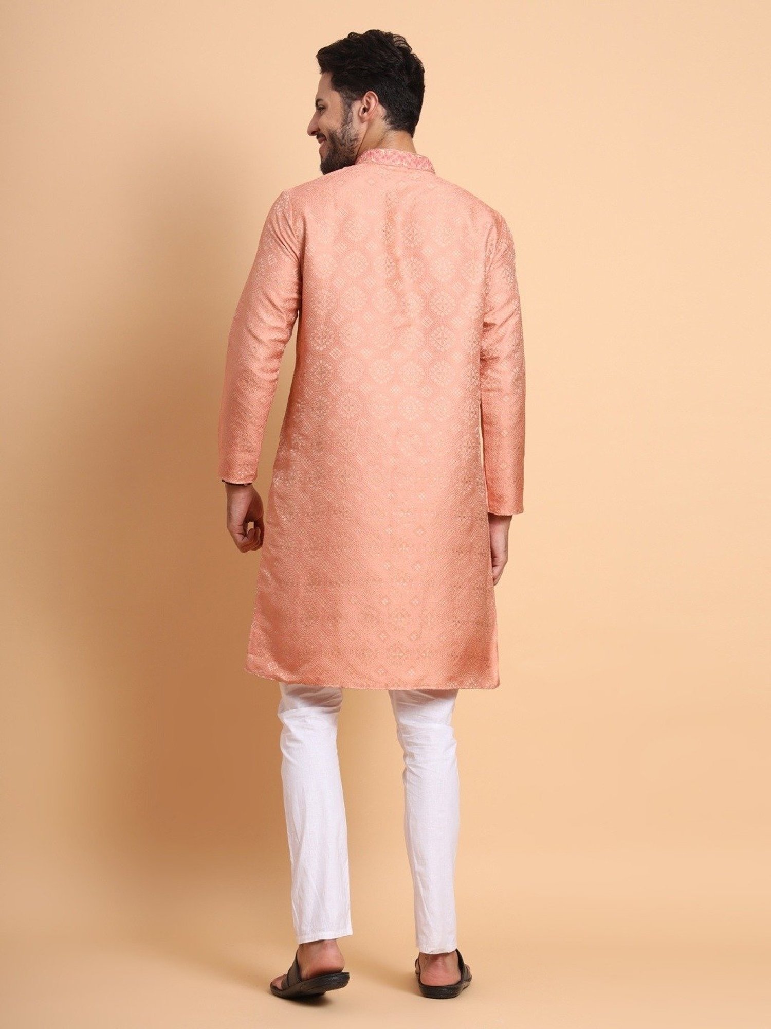 SWAGG INDIA Peach Regular Fit Kurta