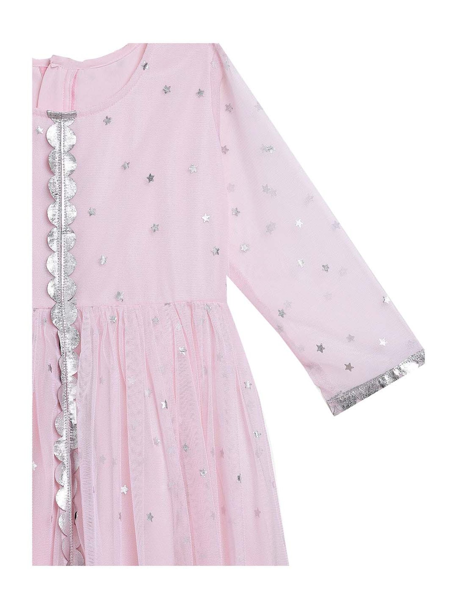 Ahalyaa Kids Pink Printed Dress