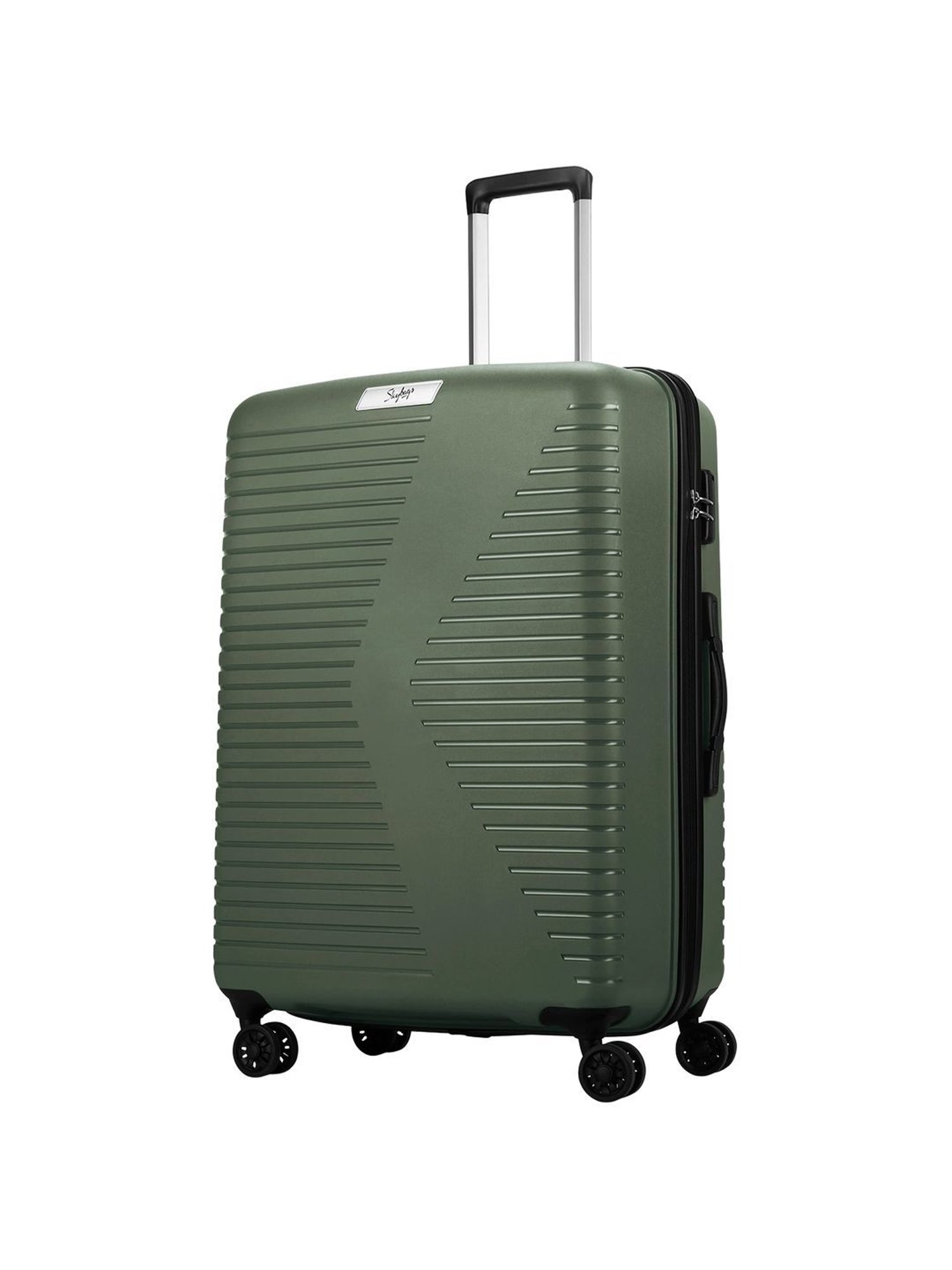 Skybags BEAT-PRO Green 8 Wheels Large Hard Cabin Trolley Bag