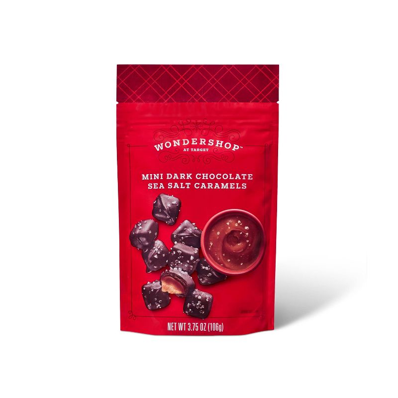 Holiday Dark Chocolate Sea Salt Caramel Bites - 3.75oz - Wondershop™
