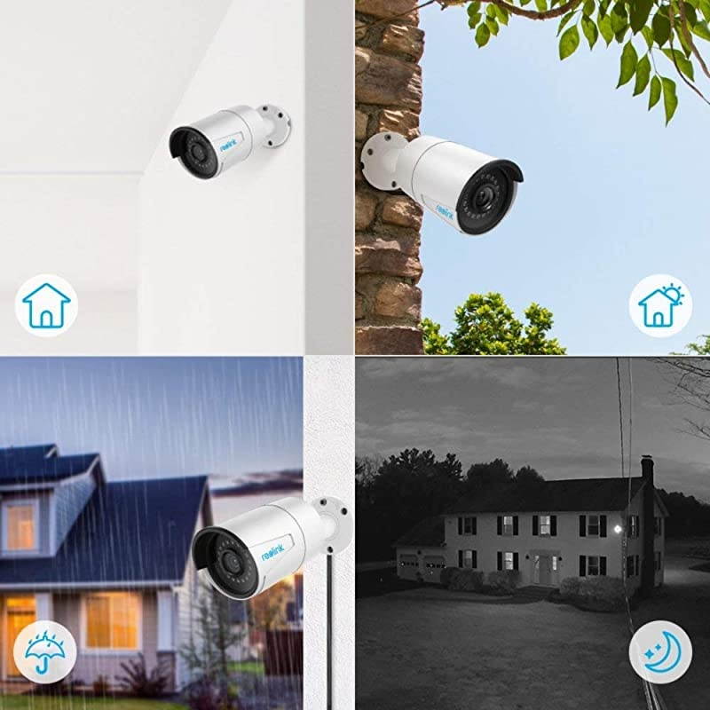 4MP PoE IP Camera Addon Outdoor Video Surveillance Cam to Home Security System ONLY Work with  POE Camera System and NVR Onvif Incompatible B400