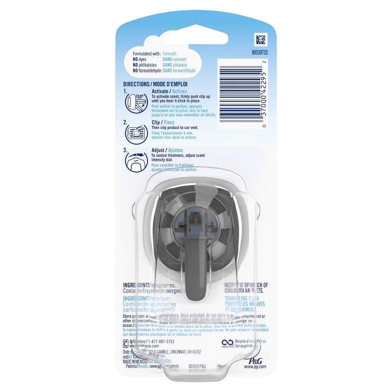 Febreze Car Odor-Eliminating Air Freshener Vent Clip - Lilac & Violet - 1ct