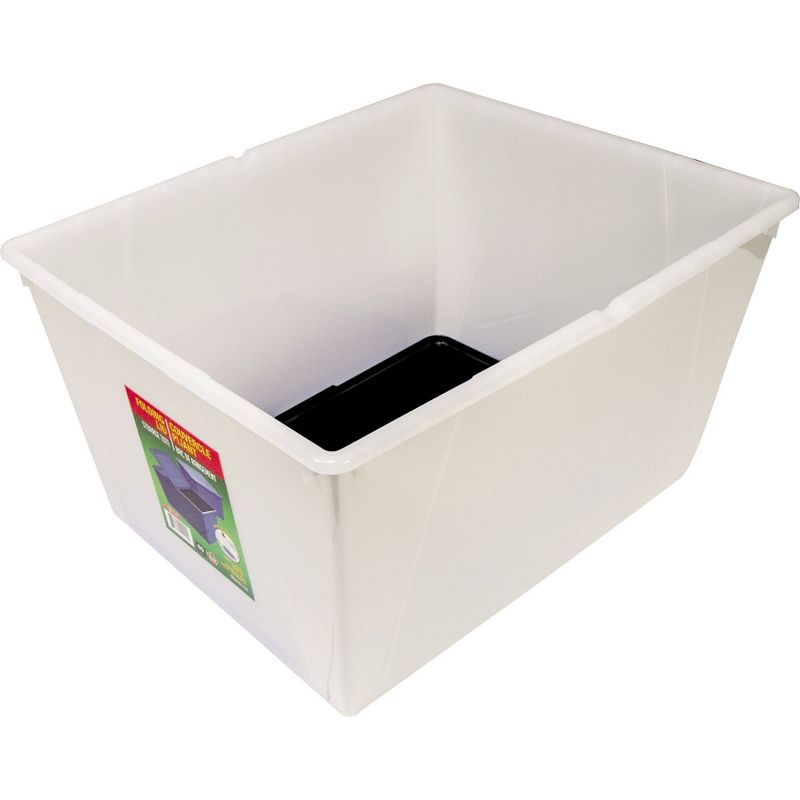 Storex 16gal 4pk Storage Totes with Folding Lid - White