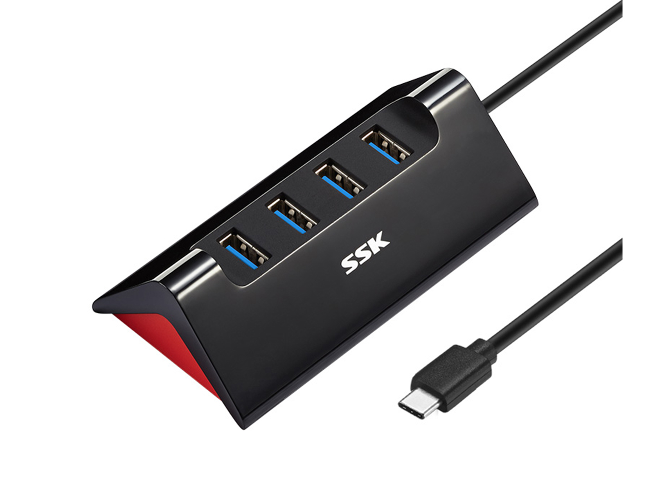 SSK 4 Port USB Hub,High Speed USB 3.0 Hub,Premium Laptop Docking Station Plug and Play Hot Swapping Support, Compatible with iMac,Macbook,thinkpad,Windows Desktop PC and other Laptop Computer