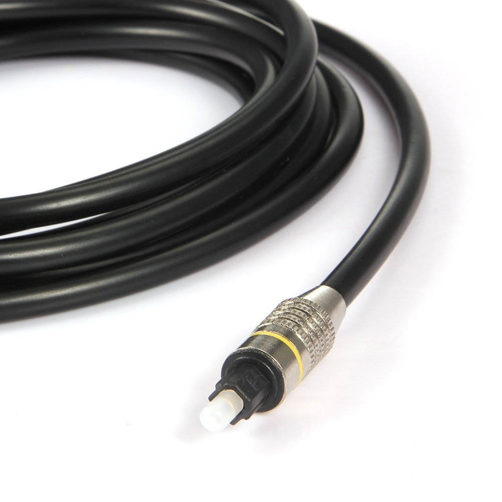 Optical Digital Audio Cable Home Theater Fiber Optic Toslink Male to Male Cable Nickel plated by Cable Empire (10 Feet)