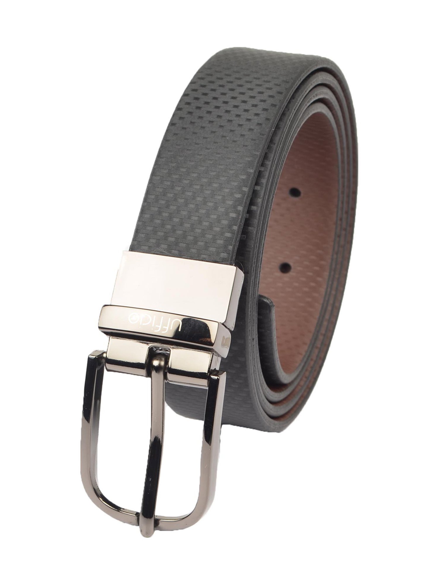 BULCHEE Black & Brown Leather Reversible Formal Belt for Men