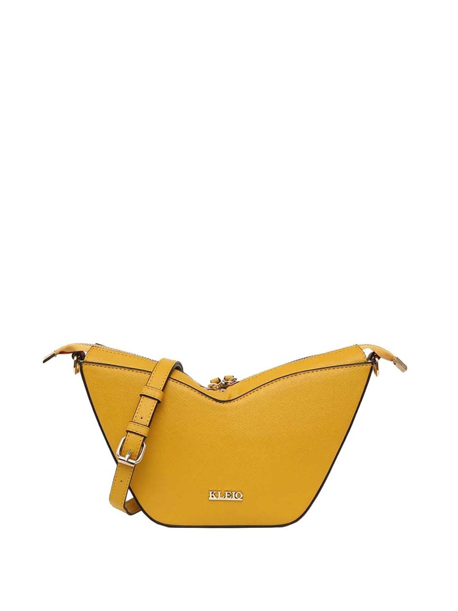 KLEIO Mustard Solid Small Sling Handbag