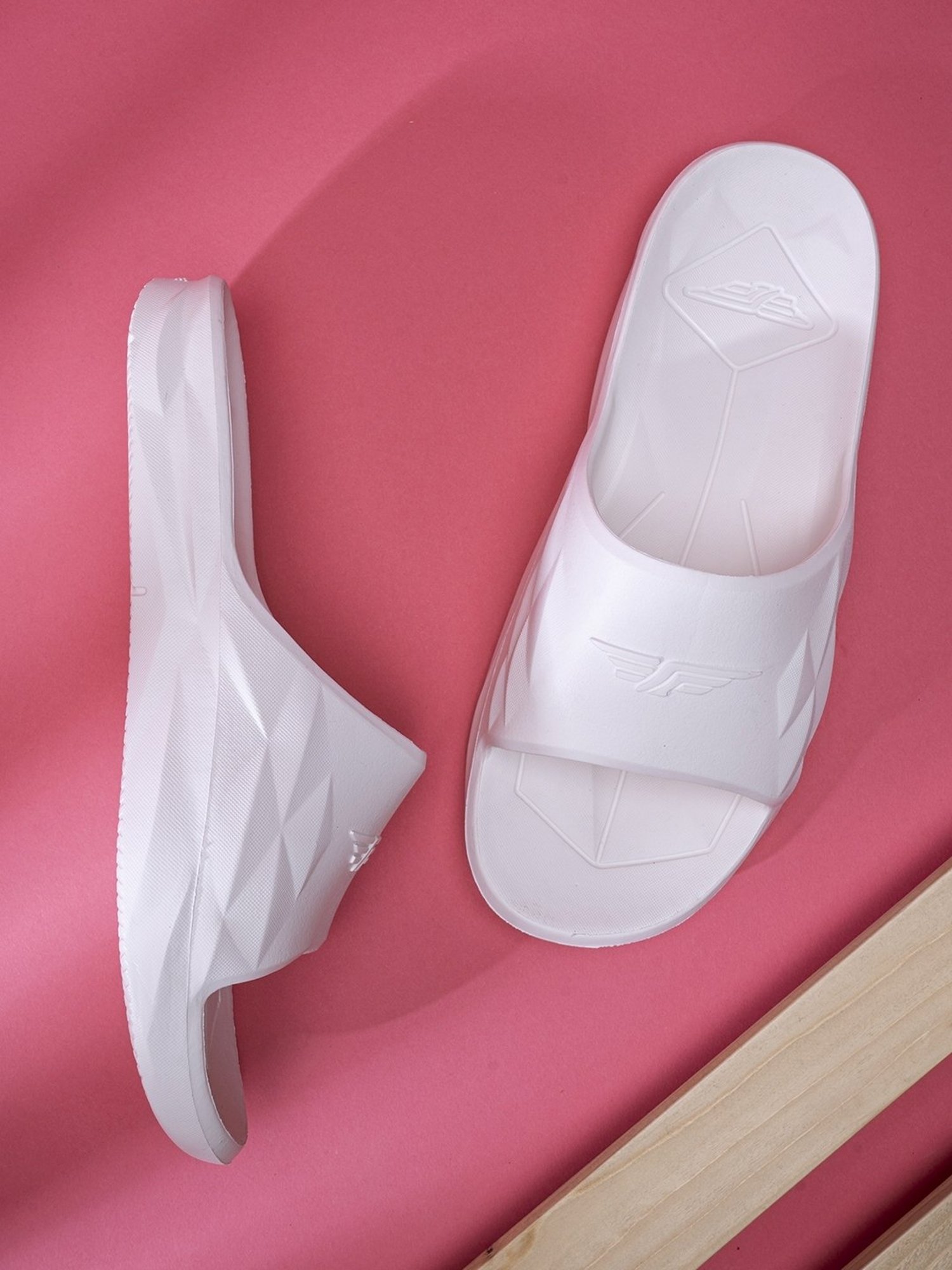 Red Tape Women's White Slides