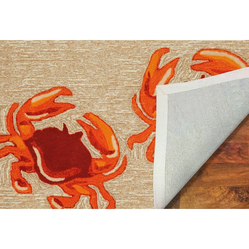 Frontporch Indoor/Outdoor Crabs Natural Rug 20"X30" Natural - Liora Manne