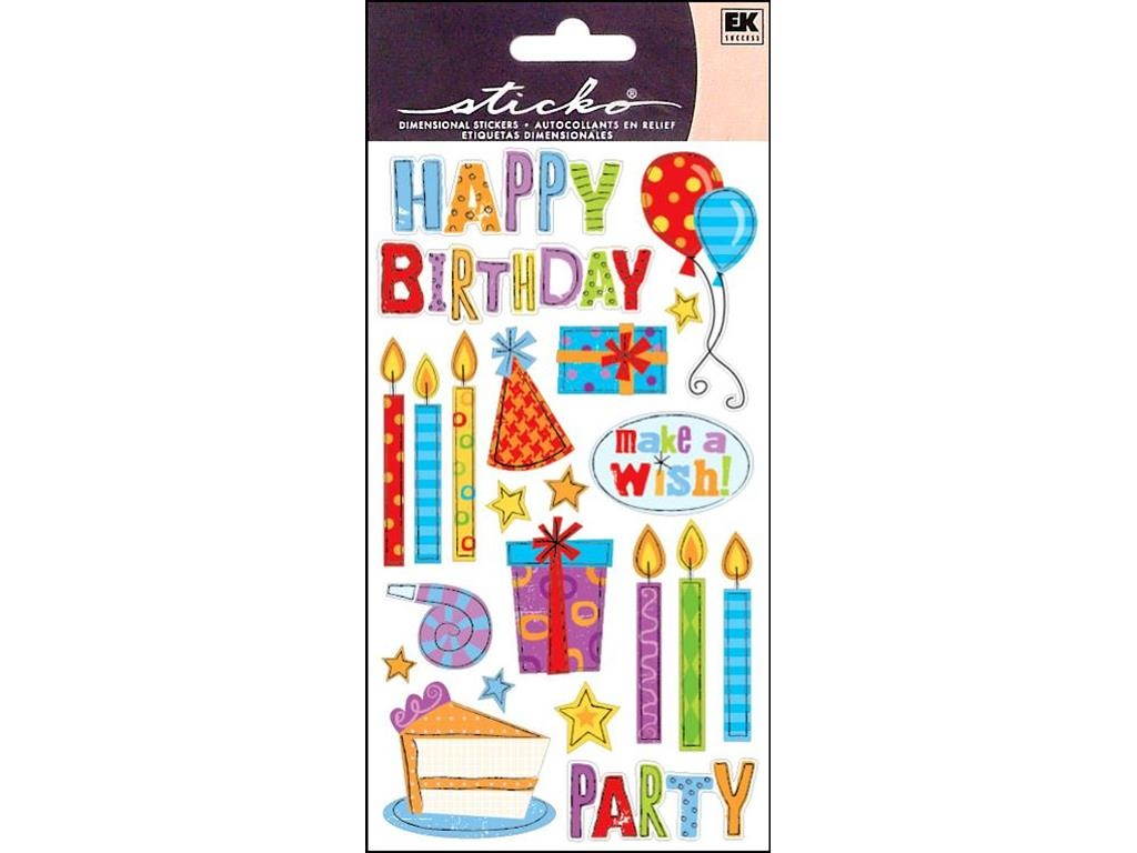 Sticko Classic Stickers-Birthday Party