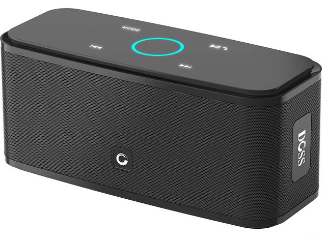 DOSS SoundBox Portable Wireless Bluetooth 4.0 Touch Speakers with 12W HD Sound and Bold Bass [Red]