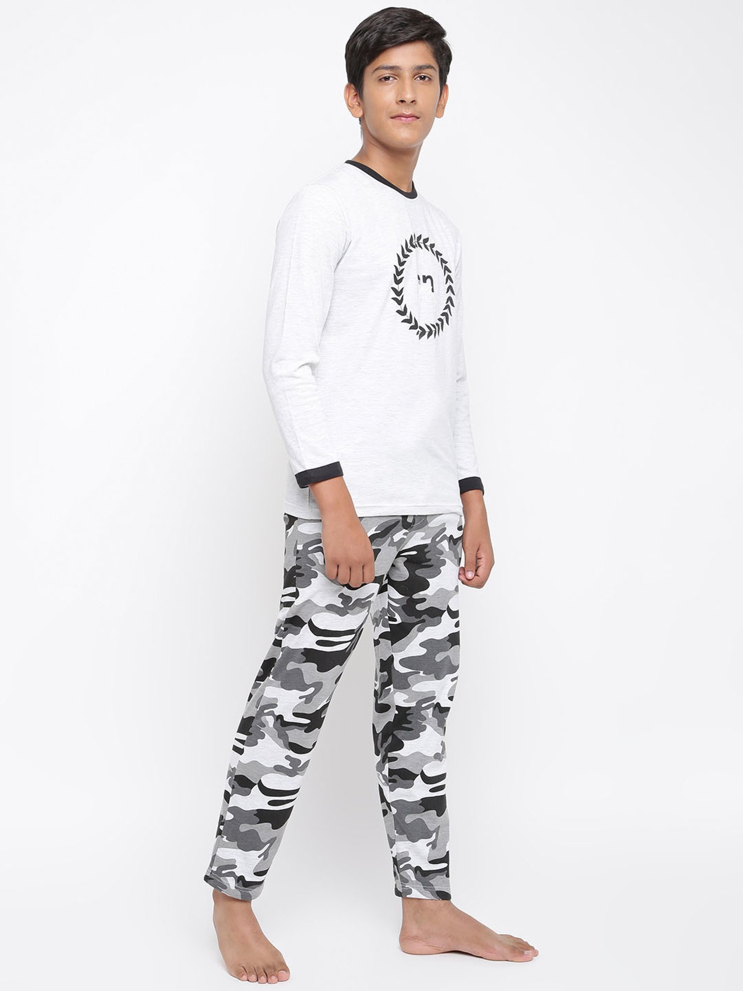 Nite Flite Boys Multicolor Cotton Printed T-Shirt & Pyjama