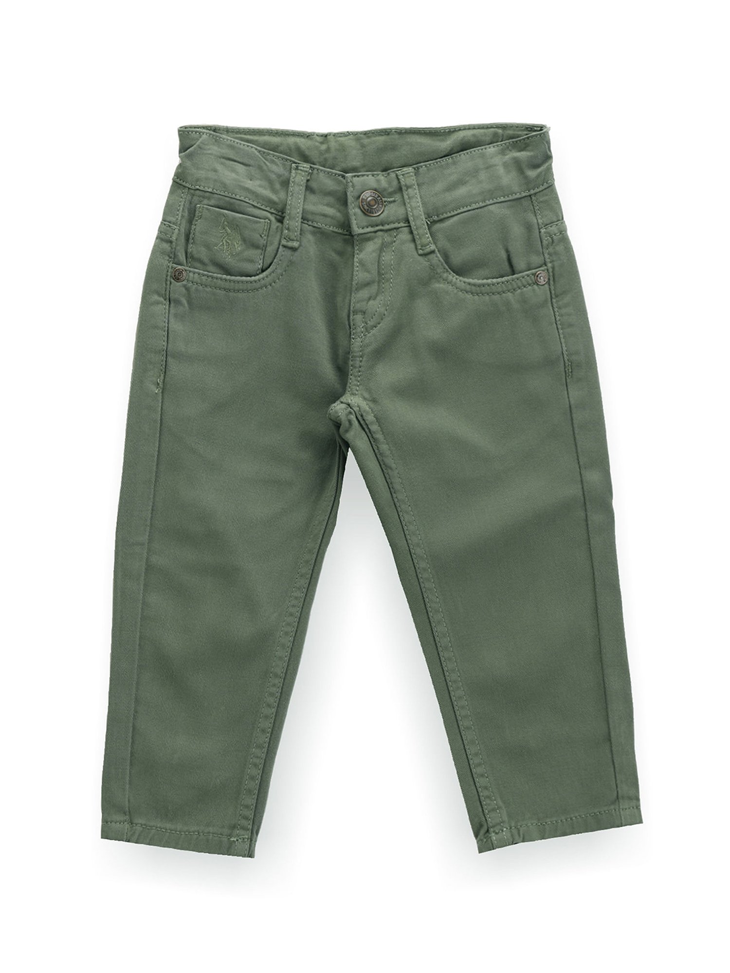 U.S. Polo Assn. Boys Green Solid Jeans