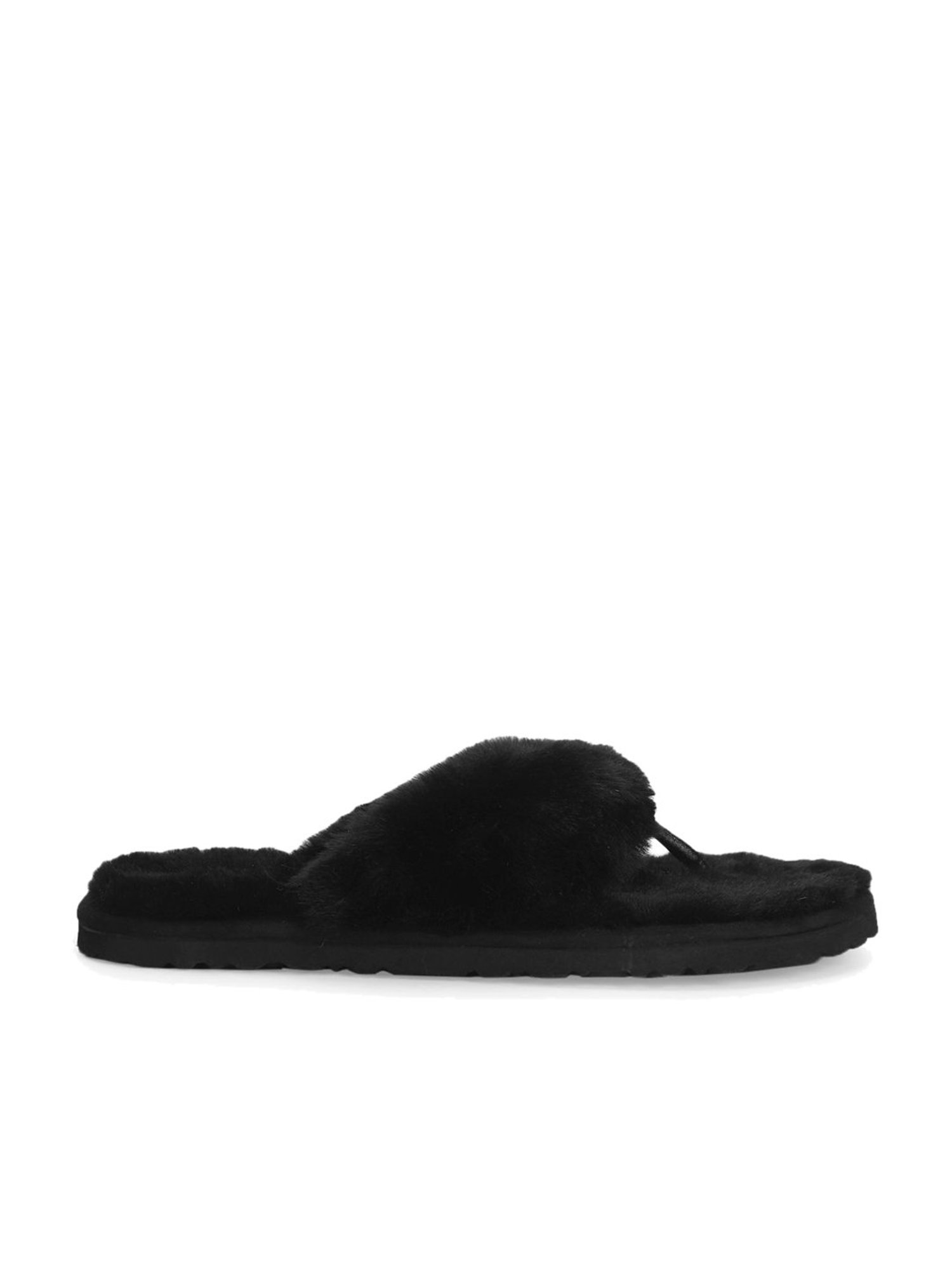 Truffle Girl by Truffle Collection Women's Black Flip Flops