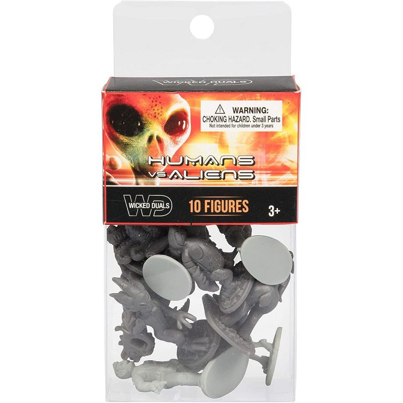 Hingfat Humans Vs Aliens Space Monster Action Figure Toy Playset, 10 Pieces