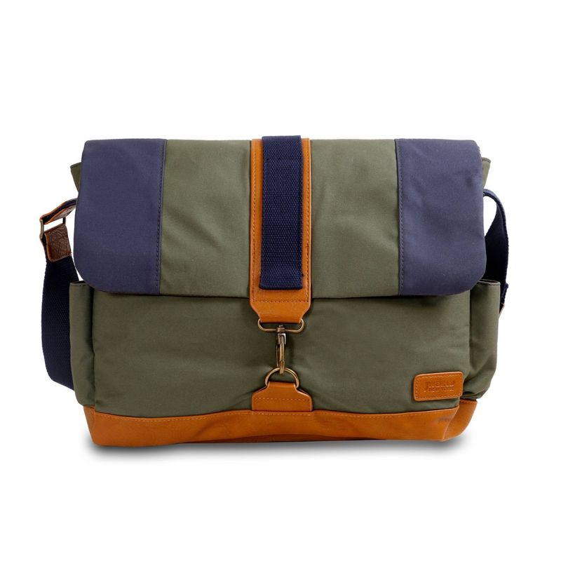 J World Sam Canvas Messenger Bag - Khaki