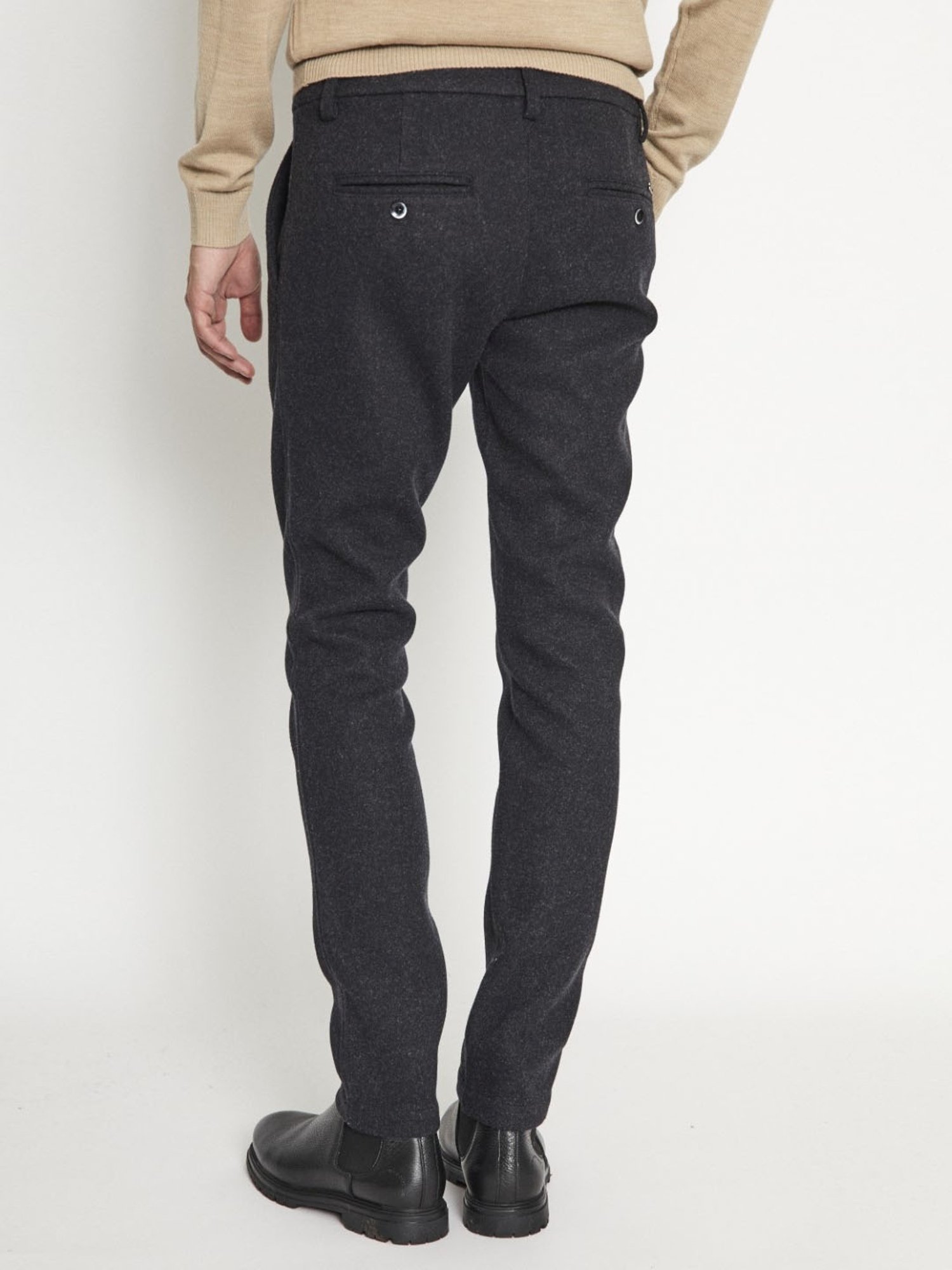 Bruun & Stengade Grey Slim Fit Trousers