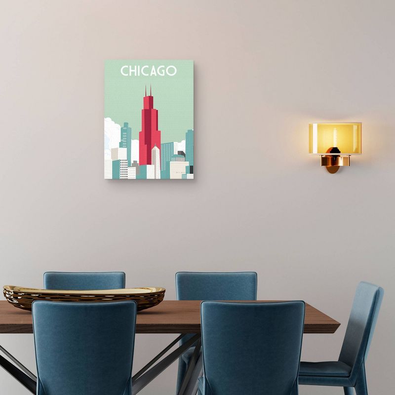 18" x 24" Chicago by Omar Escalante Canvas Art Print - Masterpiece Art Gallery