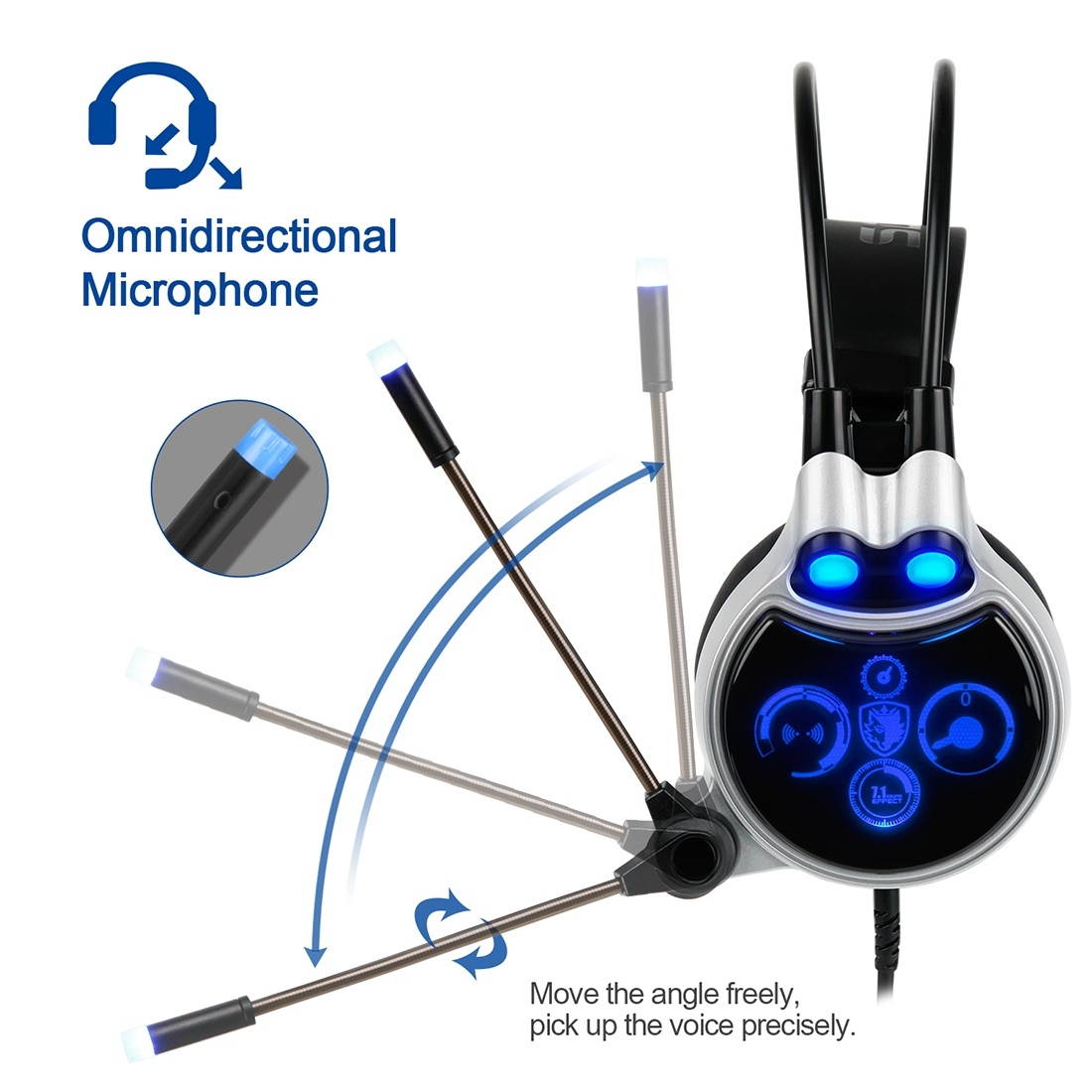 SADES SA908 Physical 7.1 Surround USB Interface Vibration Volume Control Gaming Headset, Cable Length: about 3m