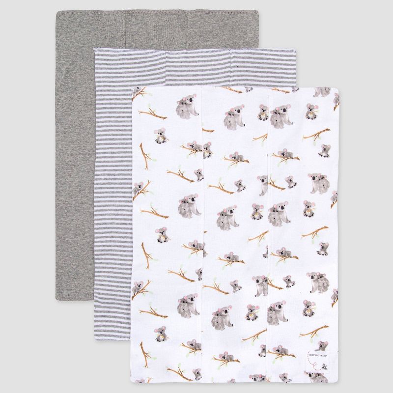 Burt's Bees Baby® Baby 3pk Koala Burp Cloth Set - Gray