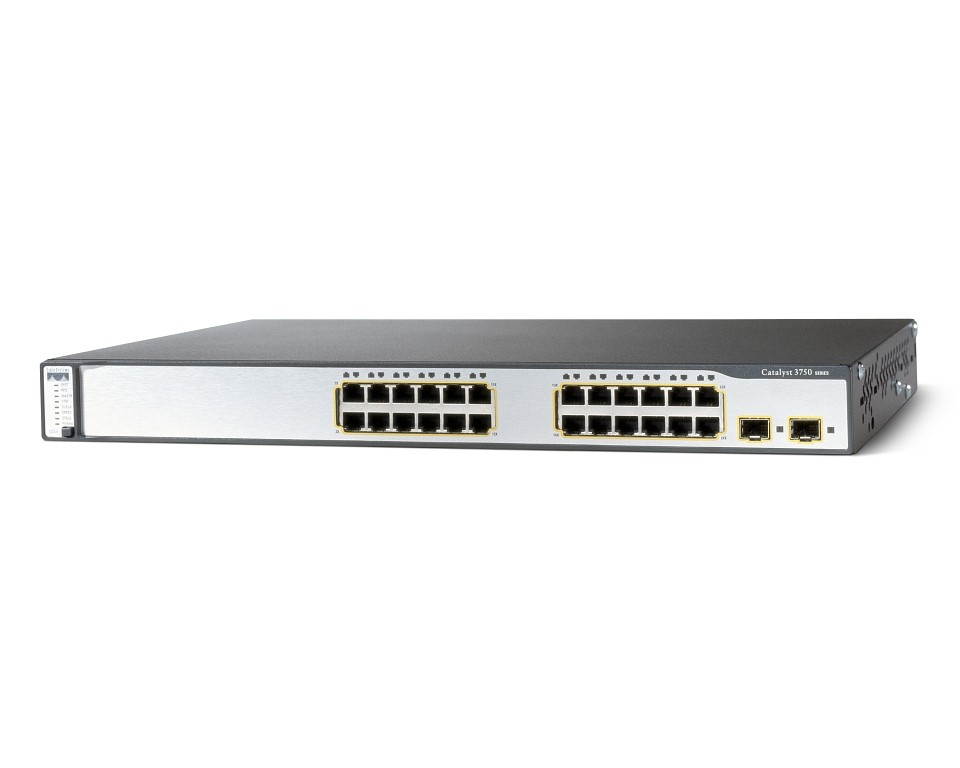 CISCO WS-C3750-24PS-S Catalyst 3750 24 Port 10/100 Poe Switch;;
