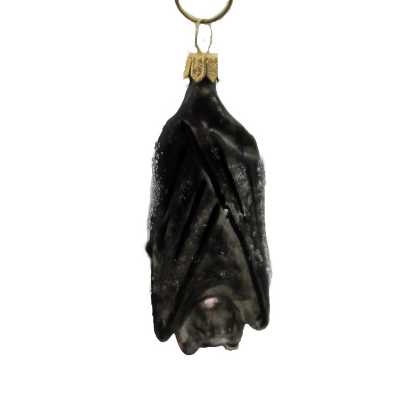 Morawski 2.75" Mini Black Bat Ornament Halloween Gem Size  -  Tree Ornaments