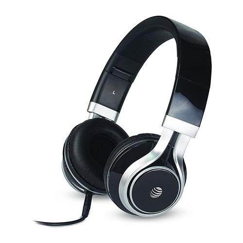 At&t[r] Hpm10-blk Stereo Over-ear Headphones With Microphone [black]