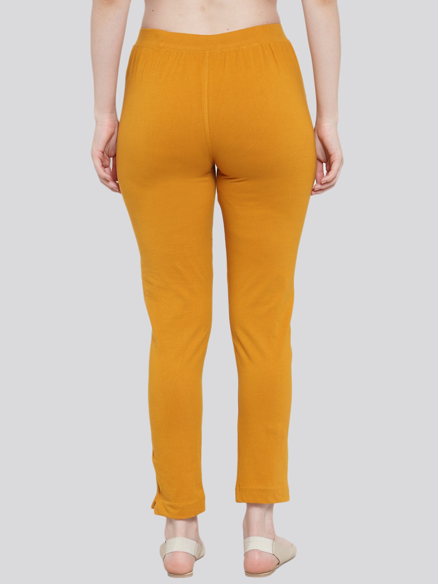 TAG 7 Mustard Cotton Leggings - Pack Of 2