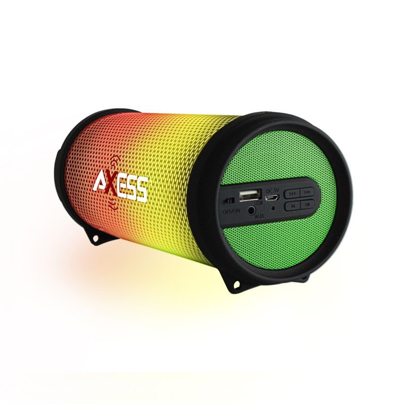 Axess HIFI Bluetooth Media Speaker with Colorful RGB Lights in Green