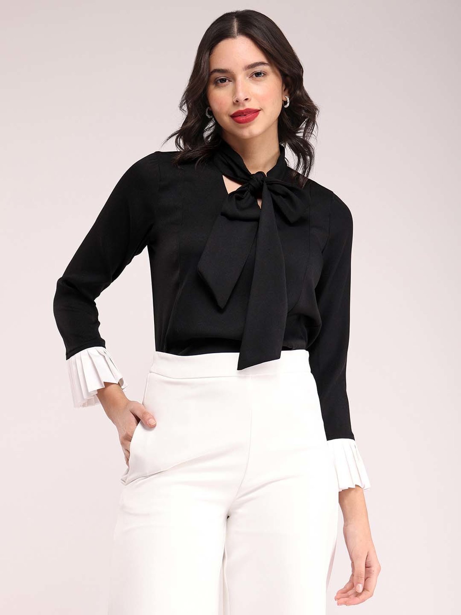Fablestreet Black Relaxed Fit Top