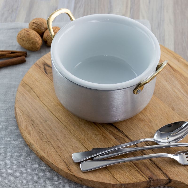 Meyer Corporation Anolon Nouvelle Copper Luxe Hard-Anodized Nonstick Casserole, 4-Quart, Onyx