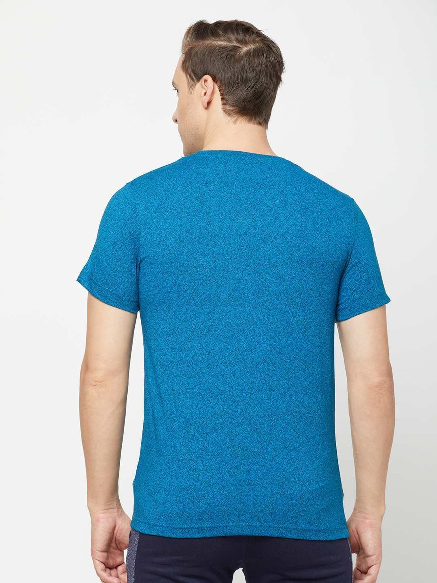 Sporto Warm Blue Regular Fit T-Shirt