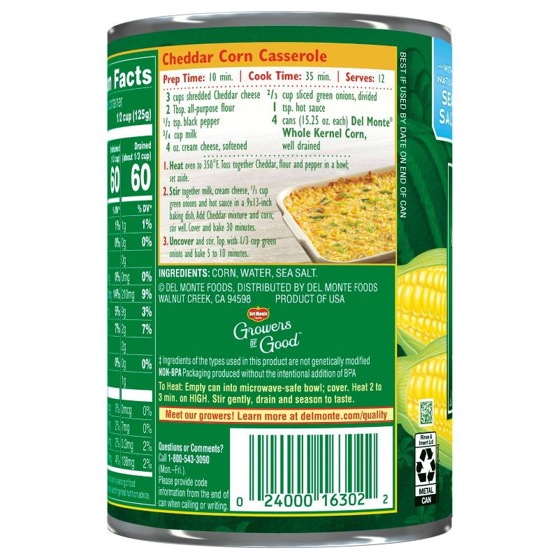 Del Monte Fresh Cut Whole Kernel Corn - 15.25oz