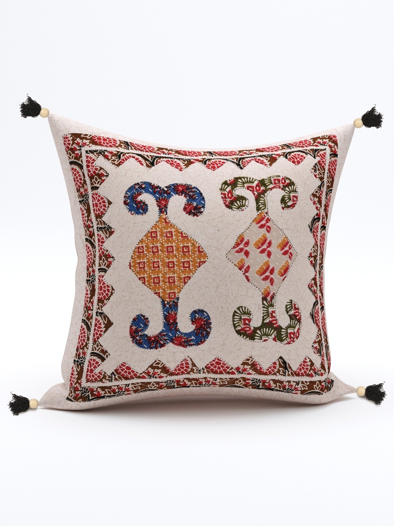 Living Roots Jaipuri Multicolor Cotton Cushion Covers - Set of 5