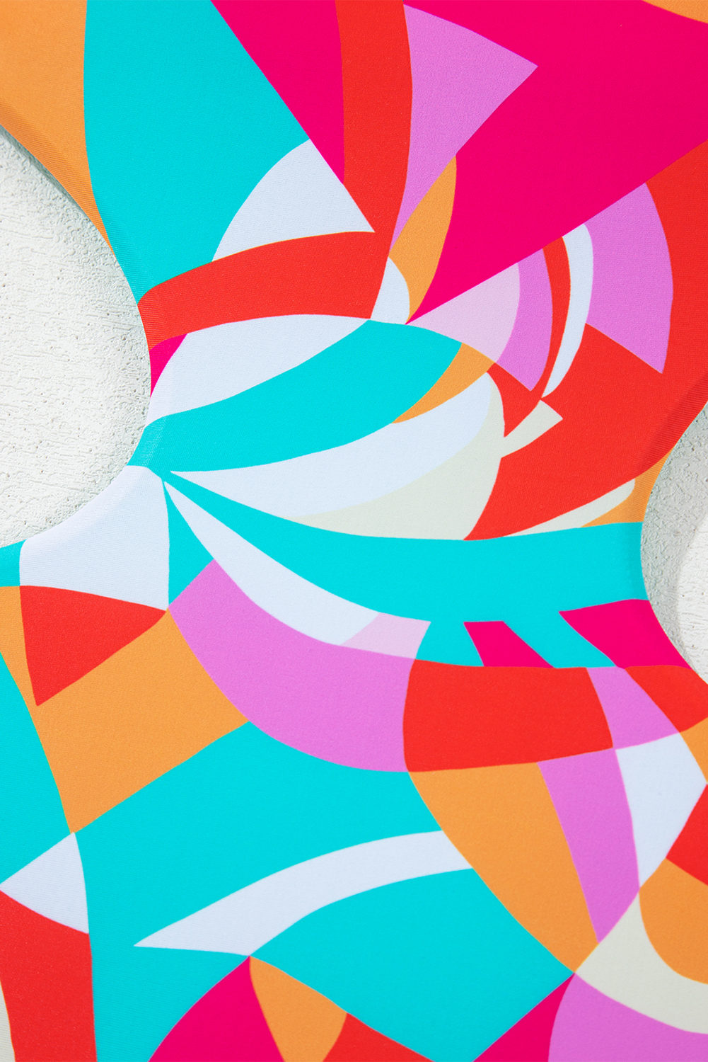 Black Plant Print Zip Front Half Sleeve One Piece Swimsuit