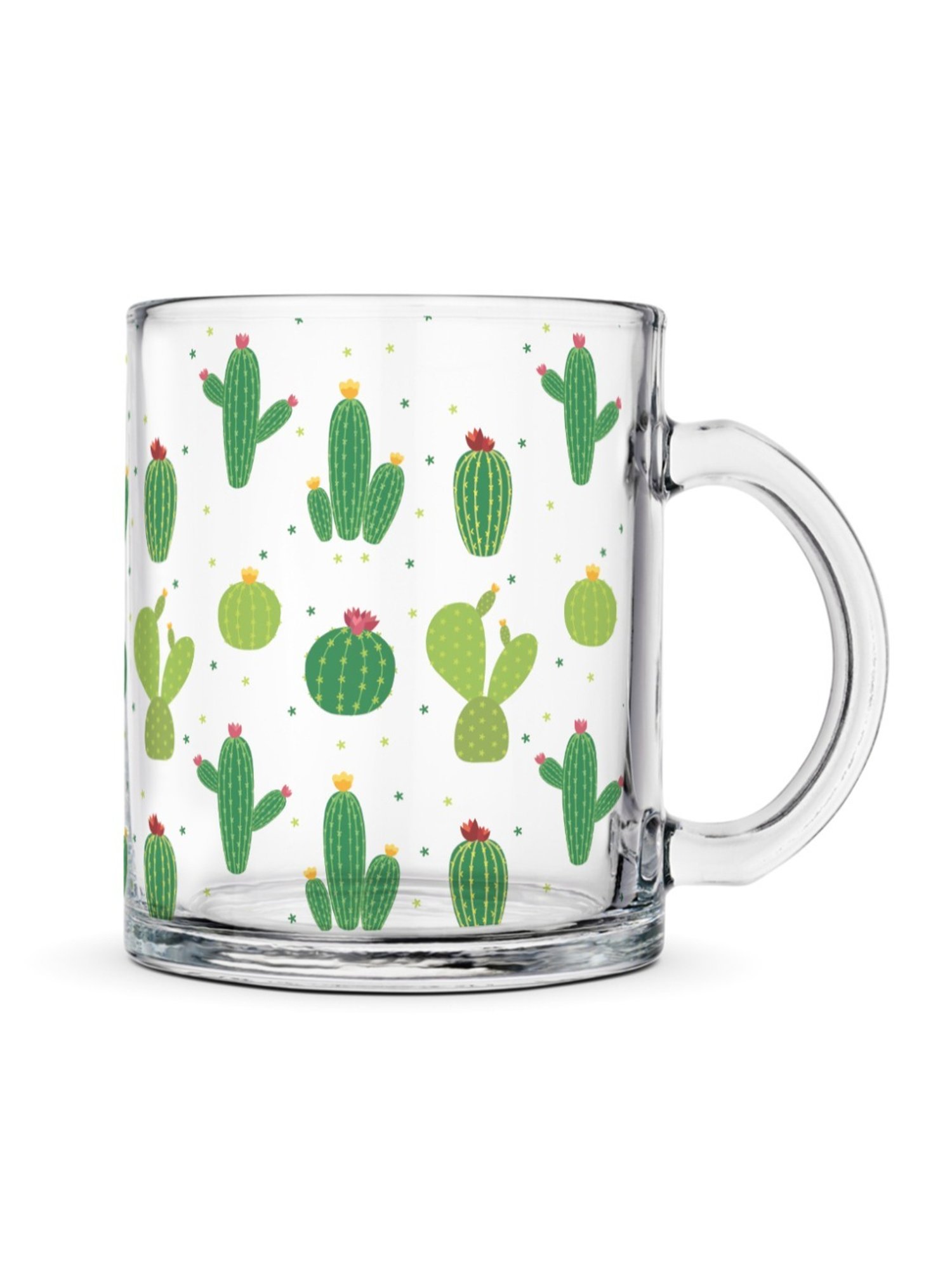 Gathari Cactus Transparent Glass Coffee Mug