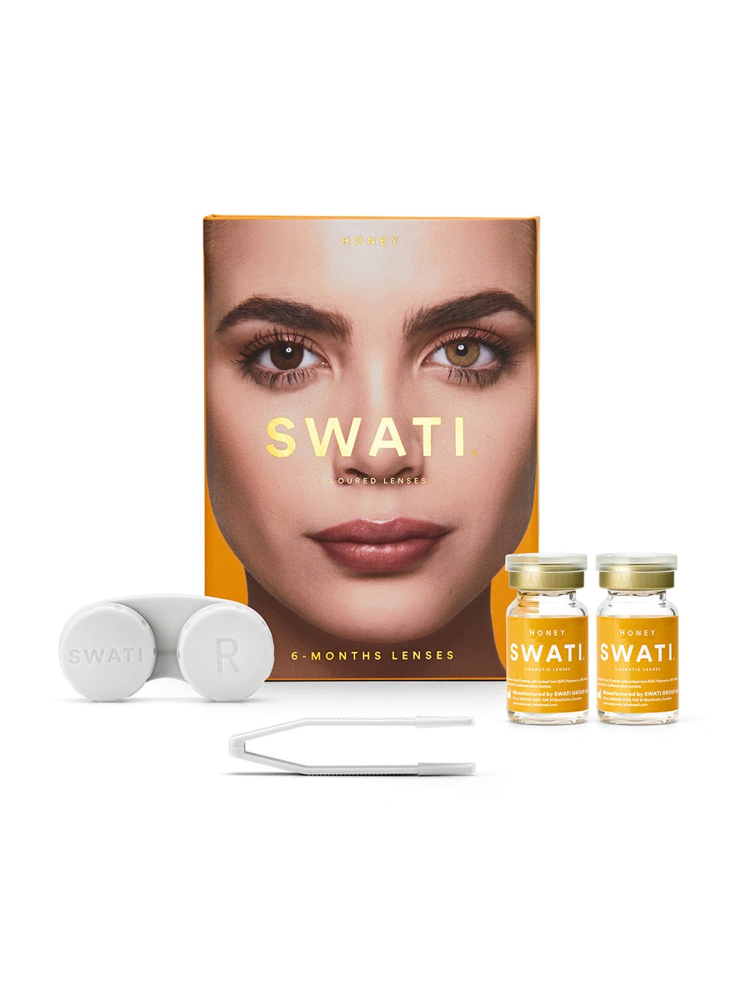 Swati Cosmetics Coloured Contact Lenses - Honey (6 Months, Power -2.75)