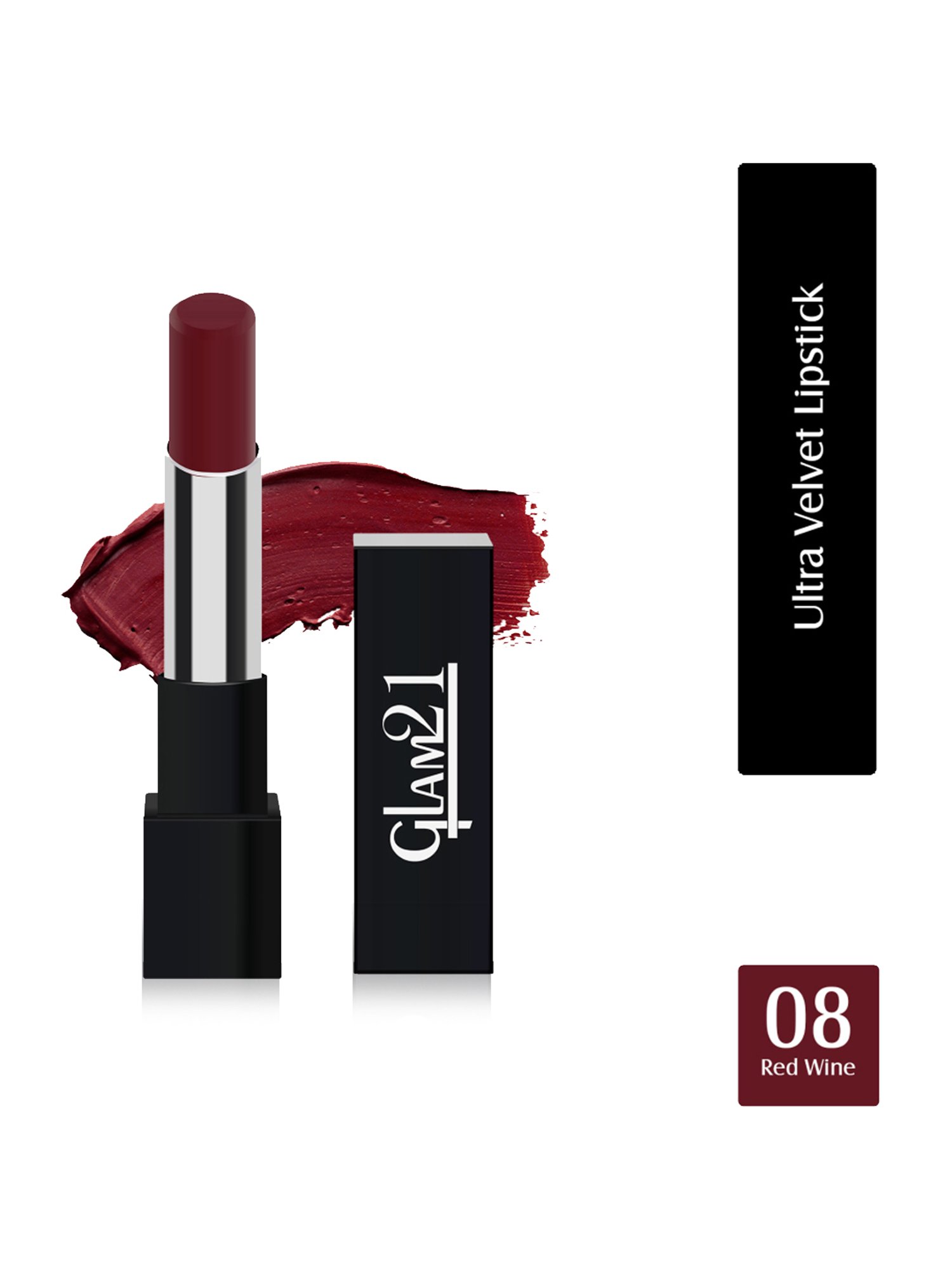 Glam21 Ultra Velvet Lipstick 08 Red Wine - 2.5 gm