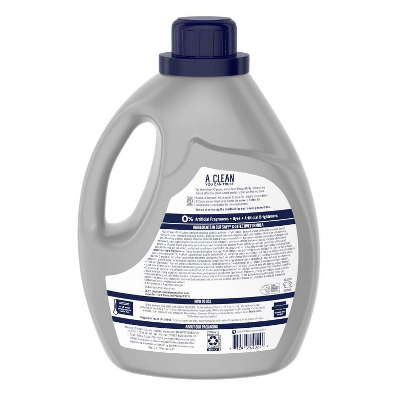 Seventh Generation Power Plus Laundry Detergent - Clean Scent - 95oz
