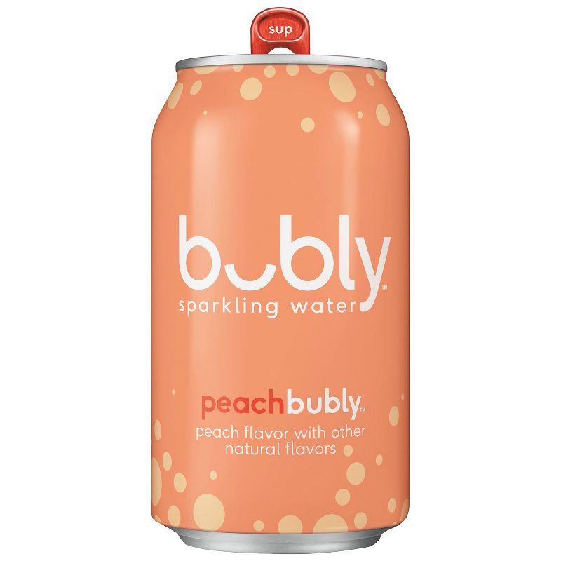 bubly Peach Sparkling Water - 8pk/12 fl oz Cans