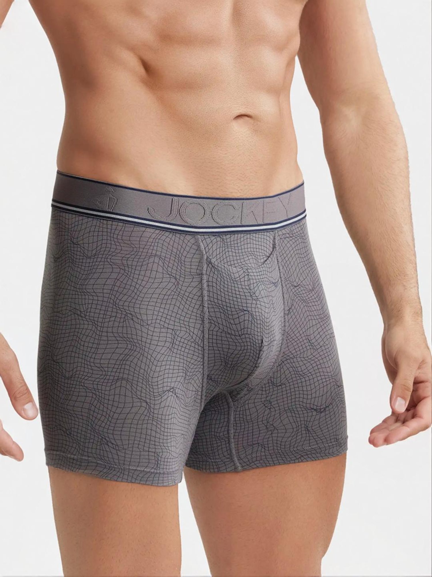 Jockey HG32 Gun Metal Tencel Modal Cotton Elastane Boxer Briefs with Natural Stay Fresh Properties