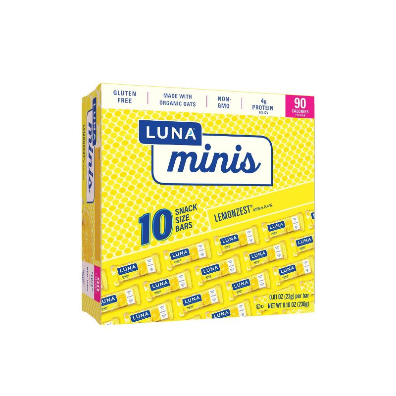 LUNA Lemonzest Nutrition Bar Minis - 10ct
