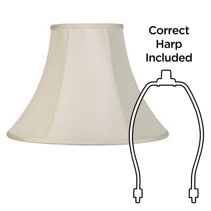 Springcrest Off-White White Drum Lamp Shade Modern Silver Circles 15x16x11 - Spider