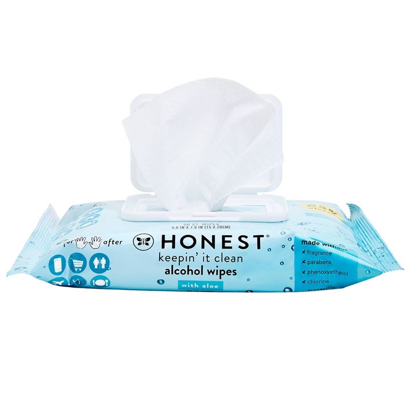 The Honest Company Alcohol Hand Sanitizing Wipes - 50ct
