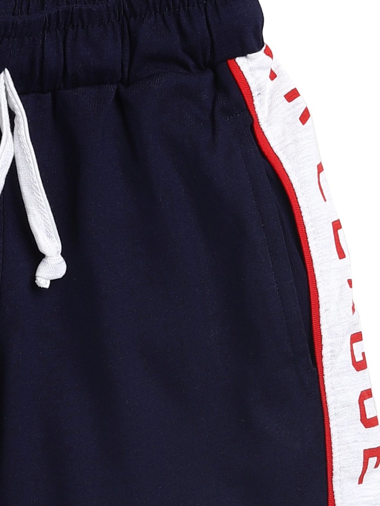 Todd N Teen Kids Navy & Grey Cotton Printed Bermunda