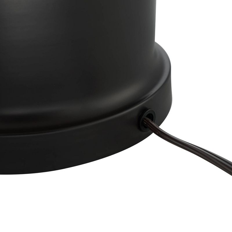 360 Lighting Wallis Black Column Table Lamps with USB Port Set of 2