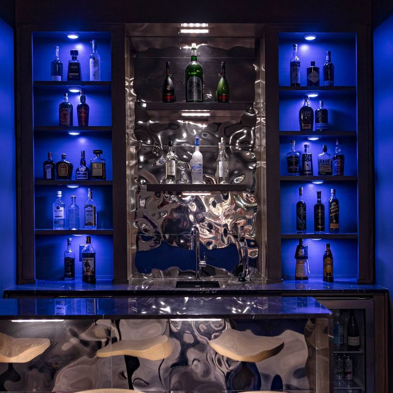 Brilliant Evolution 6pk Wireless Color Changing LED Under Cabinet Puck Light With 2 Remotes