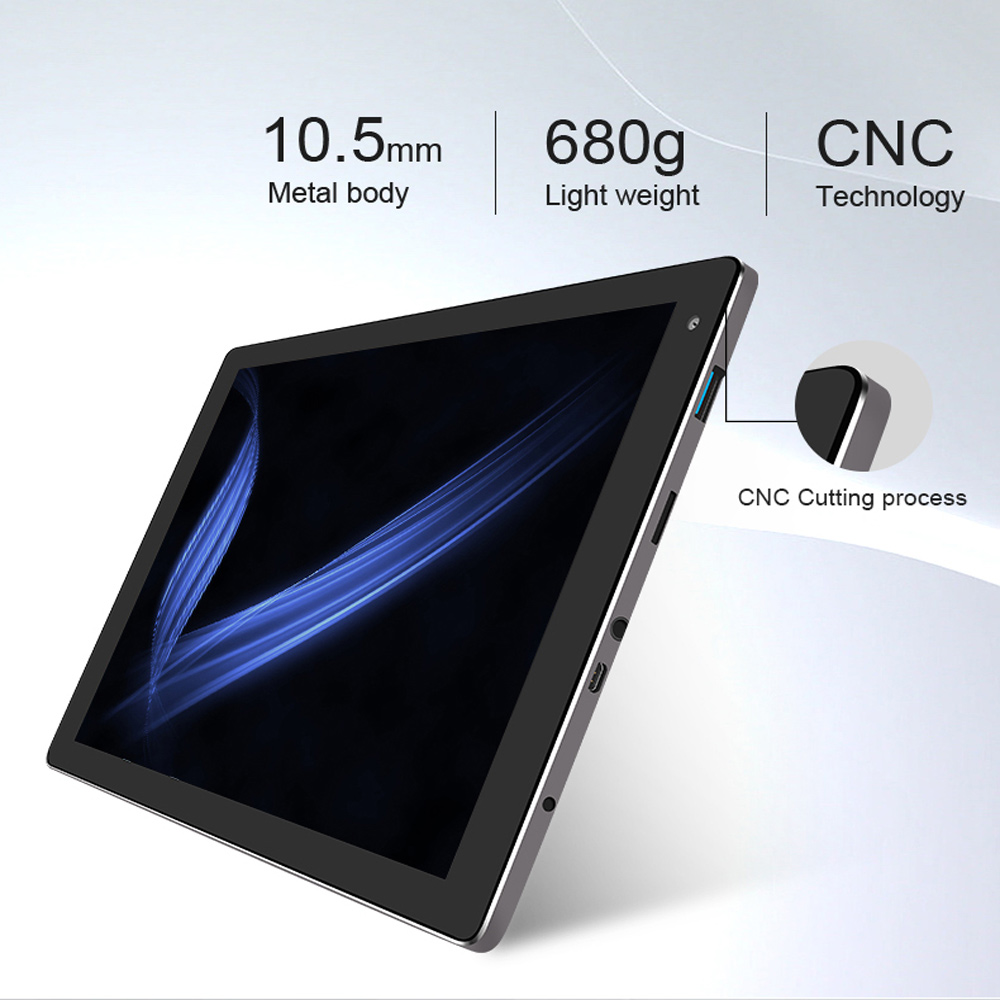 Lemonra Tablet PC 2-in-1 Laptop Cherry Trail X5-Z8350 Quad Core 8th HD Graphics 10.1" Full 1920*1080 HD Display IPS Screen, 4GB DDR3L Memory 64GB Flash eMMC Windows 10 Ultrabook with Magnetic Keyboard